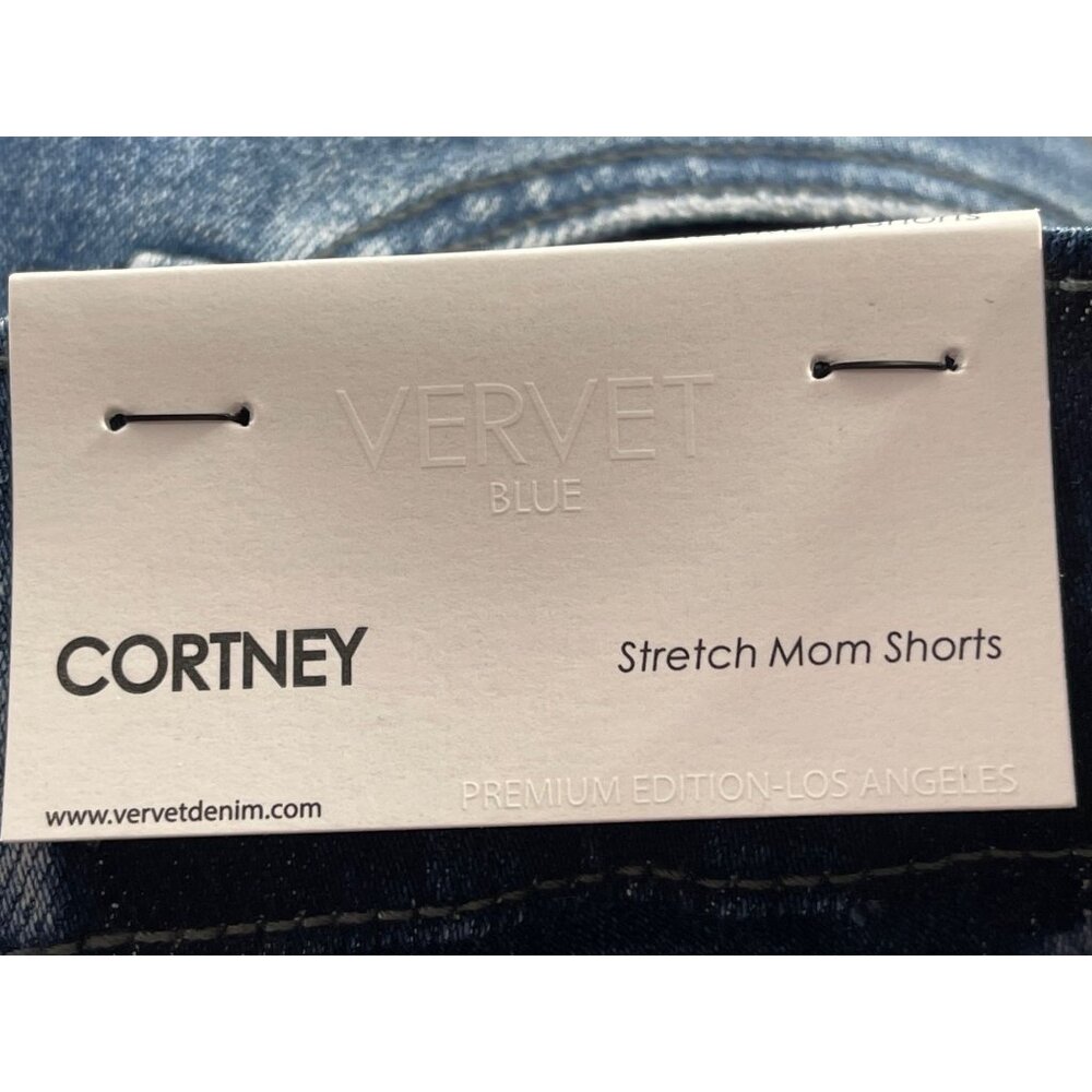 Vervet Blue Womens Size 14W Cortney Stretch Mom Shorts - Picture 5 of 8